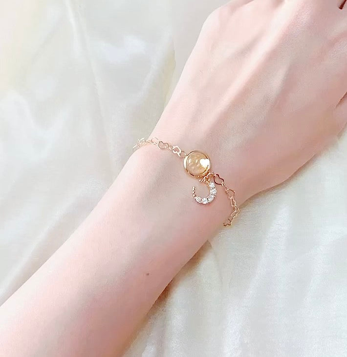 《星月系列》金髮晶配白水晶